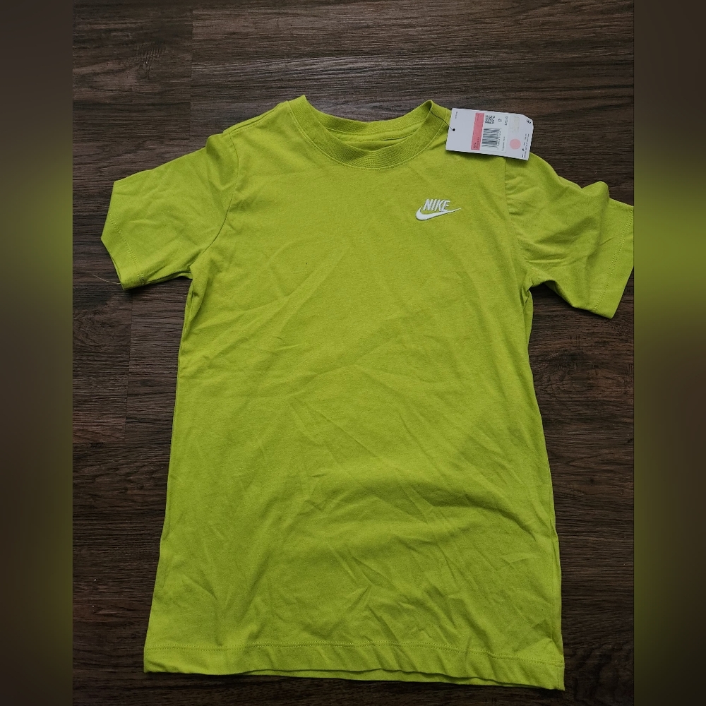 Nike Boys Neon Lemon Lime Short Sleeve Tee